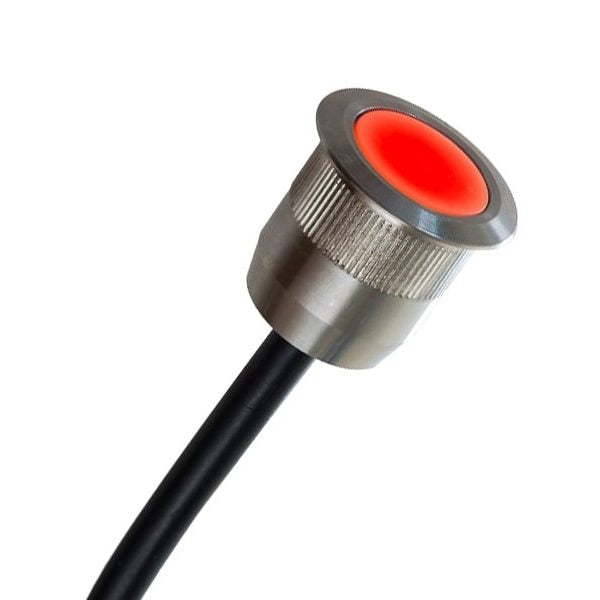 Mini Marker Light 20mm 12VDC IP67 White Natural Anodise