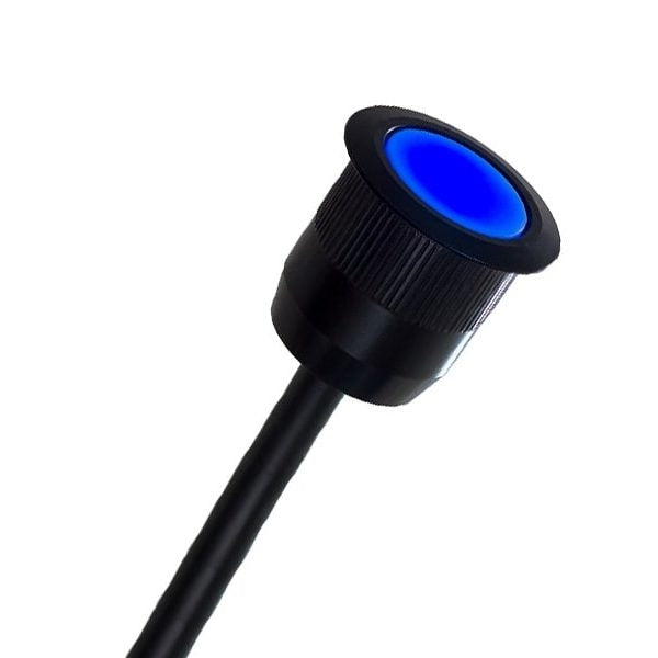 Mini Marker Light 20mm 12VDC IP67 White Black Anodise