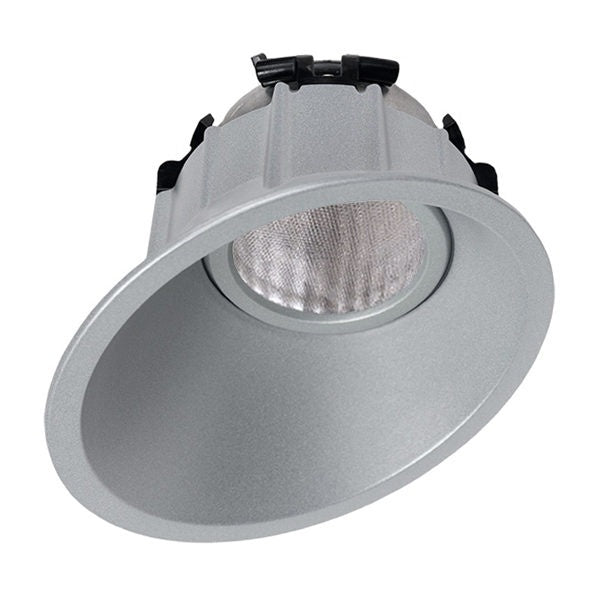 Downlight 9.2W Offset Deep Tilt Prismatic 60D 3K Dim Silver