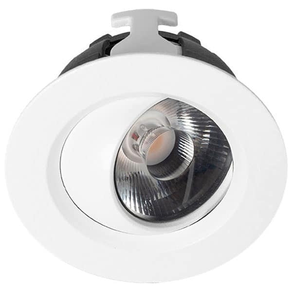 Downlight 7.7W Tilt ICF 20D 3000K Dim Txt White