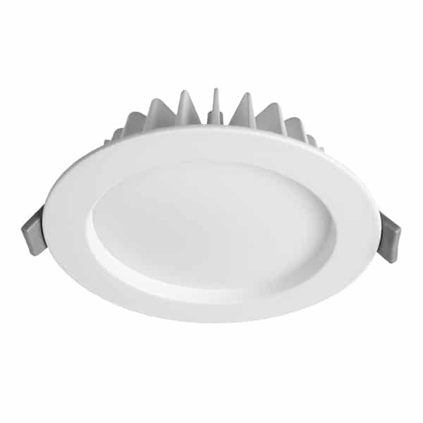 Dome Downlight 12.2w Fixed CCT Dim IP65 130mm Cut Out Txt Wh