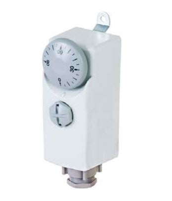 Thermostat 0-90Deg 16A Pipe Mount Adjustable Knob