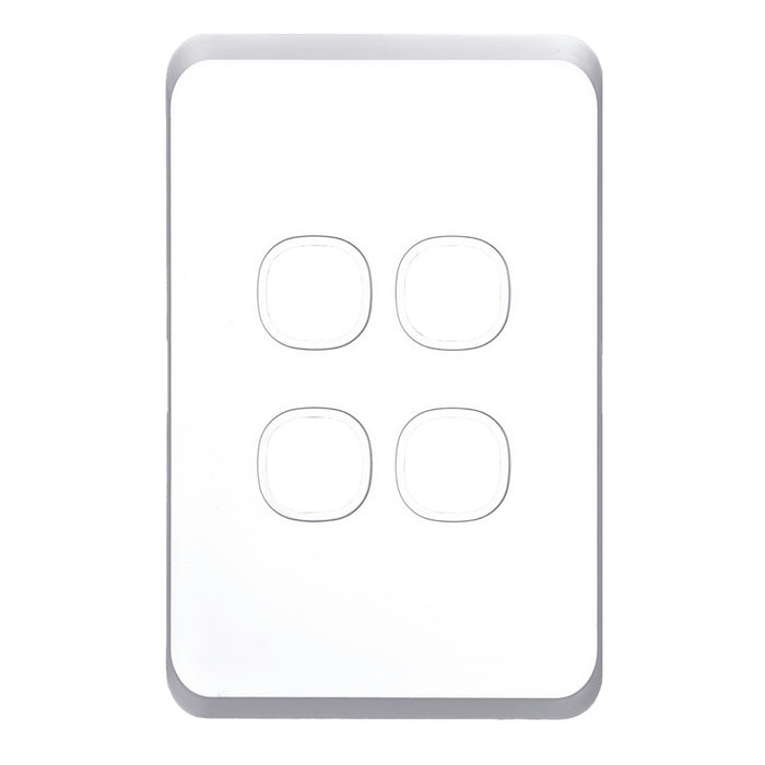 Sleek Switch Quad 16A 2-Way Vertical