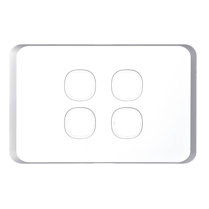 Sleek Switch Plate 4 Gang Only