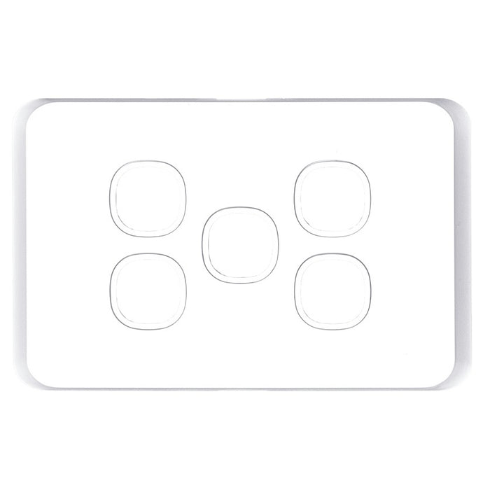 Sleek Switch Plate 5 Gang Only