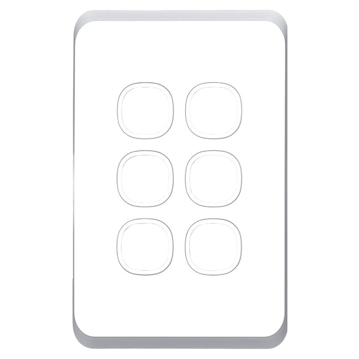 Sleek Switch 6way 16A 2-Way Vertical