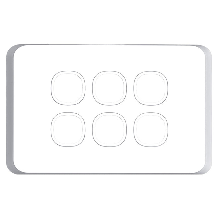 Sleek Switch Plate 6 Gang Only