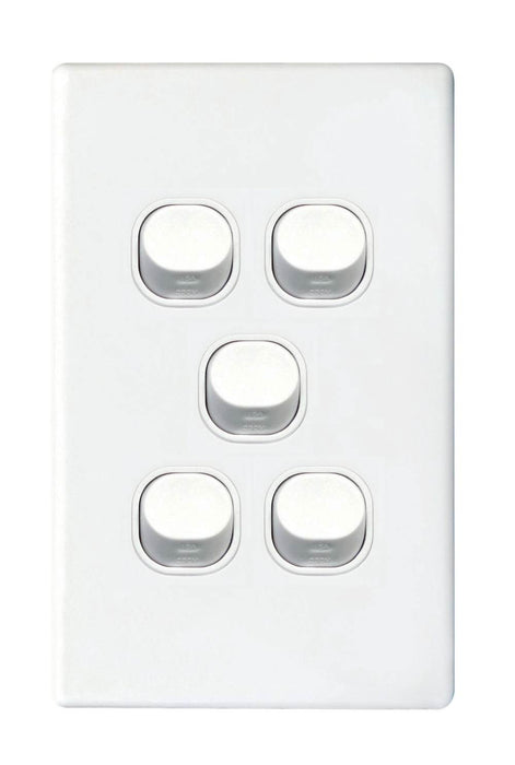 Slim Switch 5Way 16A Bright White