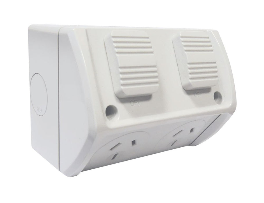 Switch Socket 10A Double Weatherproof IP53