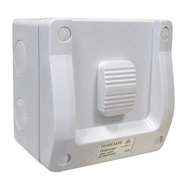 Switch Single 15A Heavy Duty Grey IP66