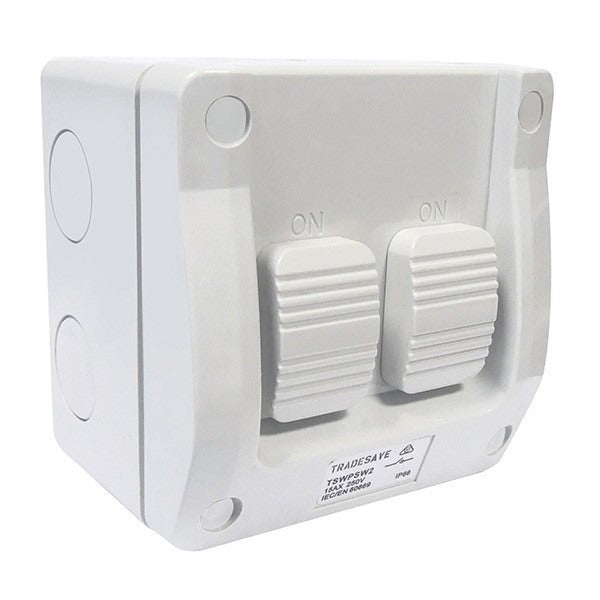 Switch Double 15A Heavy Duty Grey IP66