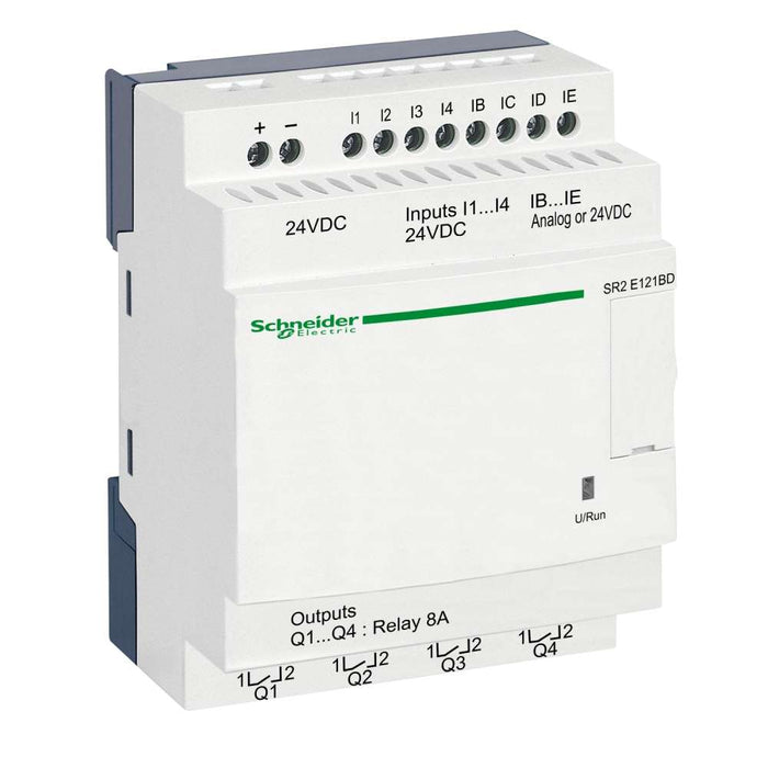 Compact Smart Relay Zelio L 12 I/O 24VDC Clock/No Display