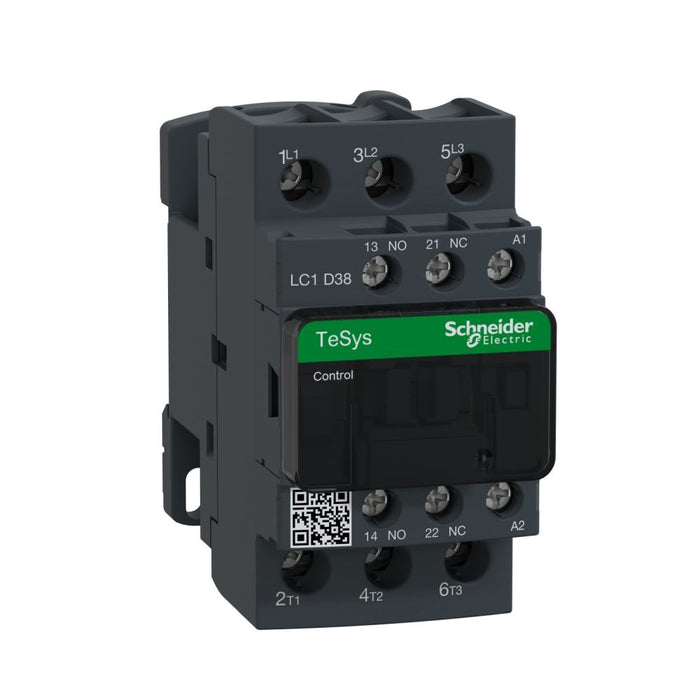 Tesys Contactor 3P 18.5kW 38A 24VAC 50/60Hz 1N/O 1N/C