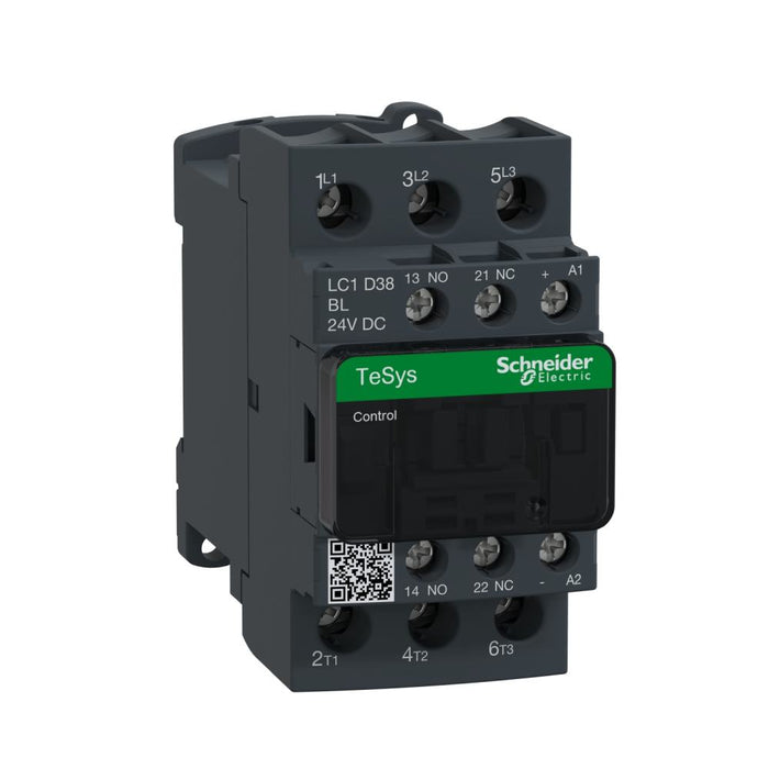 Tesys Contactor 3P 18.5kW 38A 24VDC 1N/O 1N/C LC
