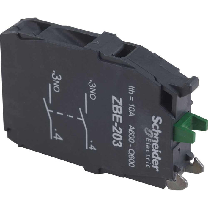 Pbutton Contact Block Std Dbl 2N/O