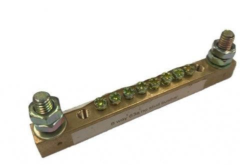 Busbar 16Way 2Stud Large Pitch 9.5mm