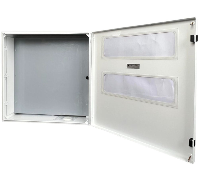 M2 2W Meter Box 600 x 600mm 2x Window with Panel