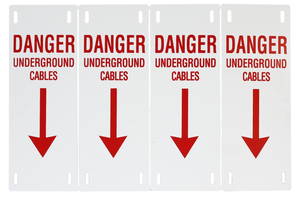 Danger Sign Cable Underground PVC