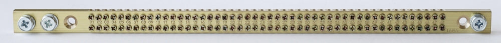 Busbar E/Neut 404mm 48-Tunnel 165A Dbl Screw 3 x M8