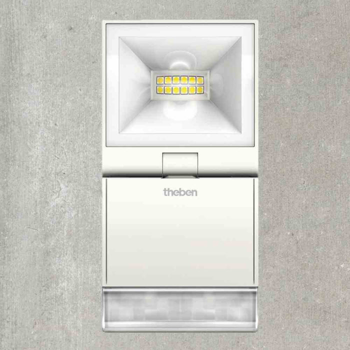 Theleda S10Wh LED Spotlight + PIR Sensor 10W 180Deg Wh IP55