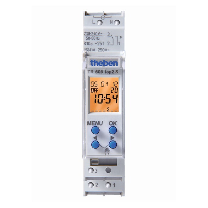 Digital Timer TR608TOP2S Weekly 1Ch 56 Memory