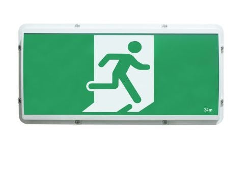 Voyager LED Exit 3W 24m E2M IP65