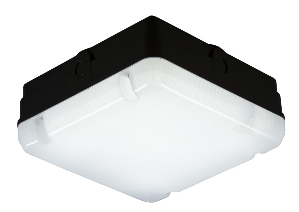 Panther 1500 Bulkhead Sq Tricolour Opal 255x255mm IP65 Blk