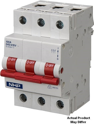 Din/T10H Main Switch 15kA 100A 3P Din Mount