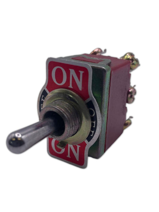 Toggle Switch 15A 2P 3Pos ON>OFF ON Spring Ret Screw