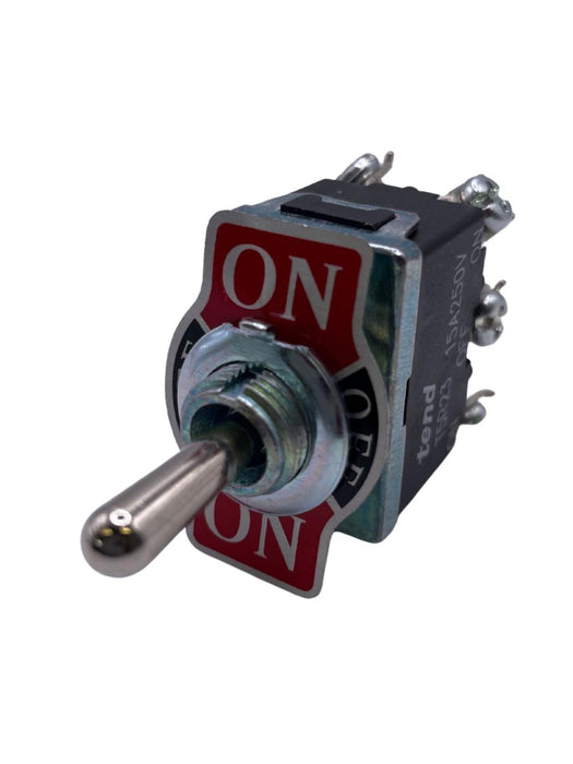 Toggle Switch 15A 2P 3Pos ON>OFF<ON Spring Ret Screw Term
