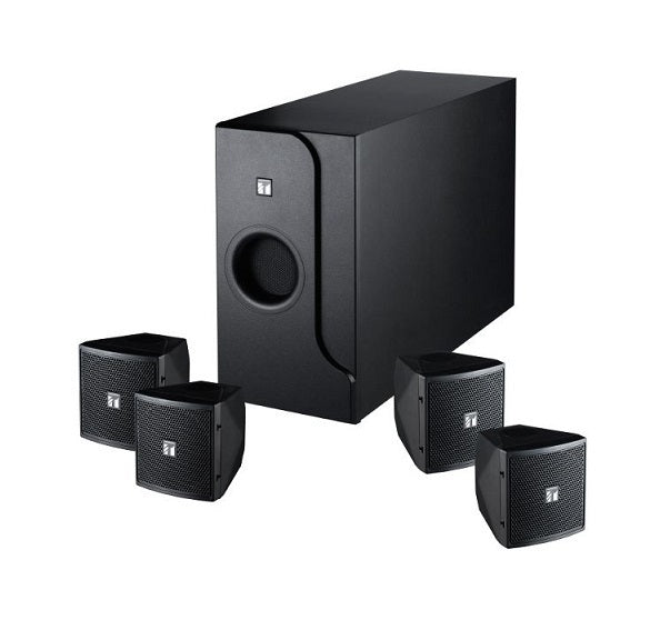 Speaker System 1x Subwoofer 4x Satellite Speakers Black