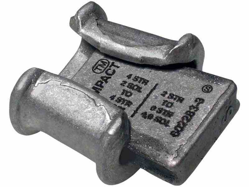 Ampact Wedge Line Tap 25-25mm & 35-16mm Aluminium White