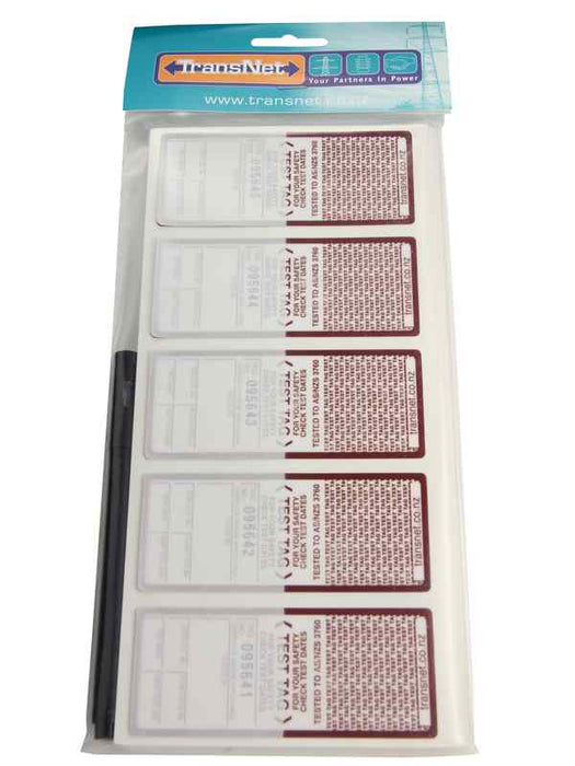 Test Tag Burgundy (Pkt100)