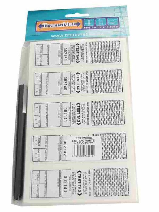 Test Tag Heavy Duty White (Pkt100)