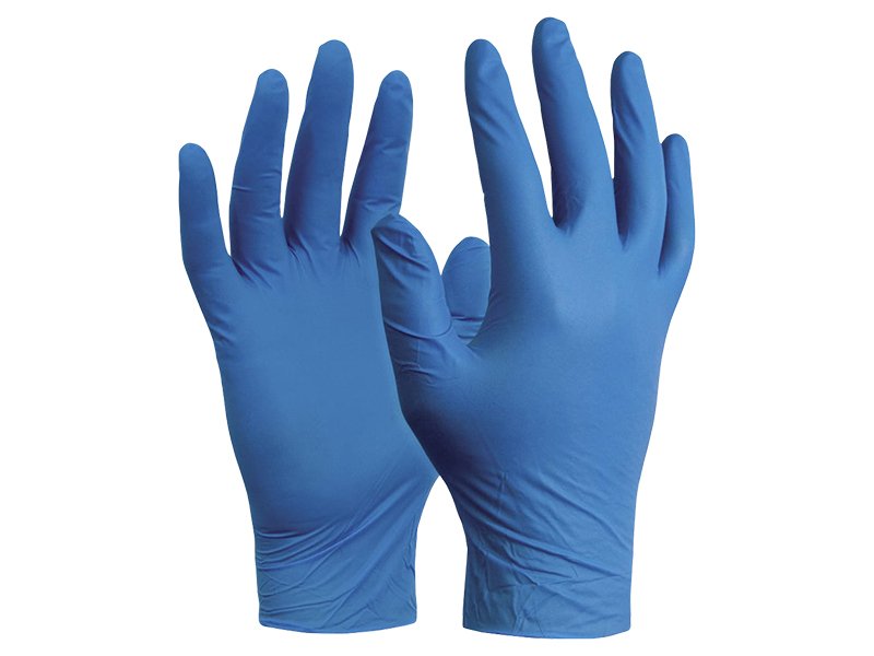 High Five Blue Industrial Nitrile Disposable Glove Medium