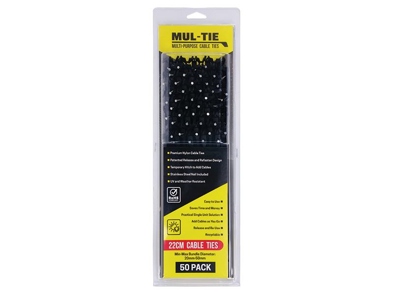 MUL-TIE Cable Tie Multi Purpose 220mm Black