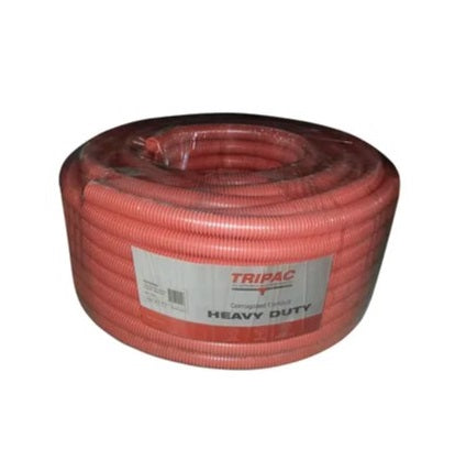 Corrugated Conduit 20mm Orange (50m Roll) Per Metre