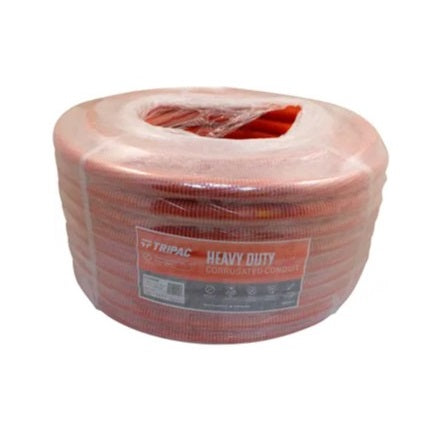 Corrugated Conduit 25mm Orange (50m Roll) Per Metre
