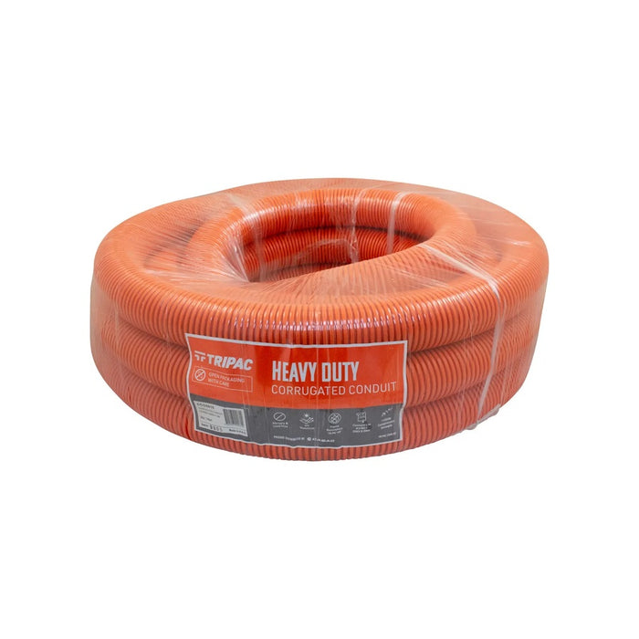 Corrugated Conduit 63mm Orange (10m Roll) Per Metre