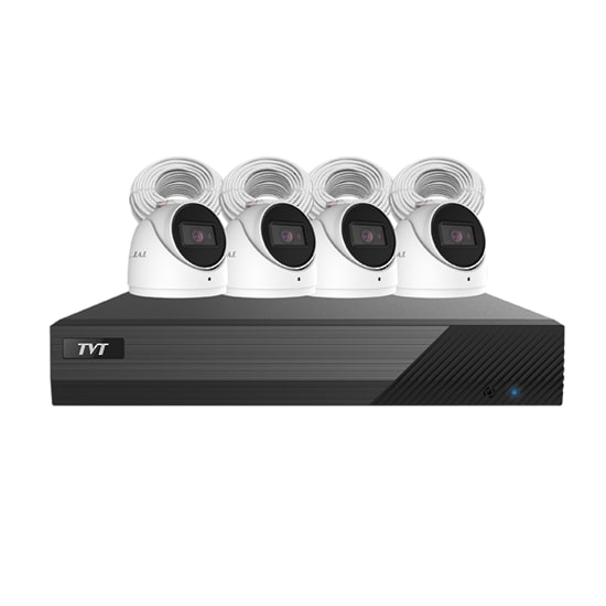 CCTV Kit 1x NVR 4Ch & 2Tb Hdd 4x Dome 6MP AI Camera Cable