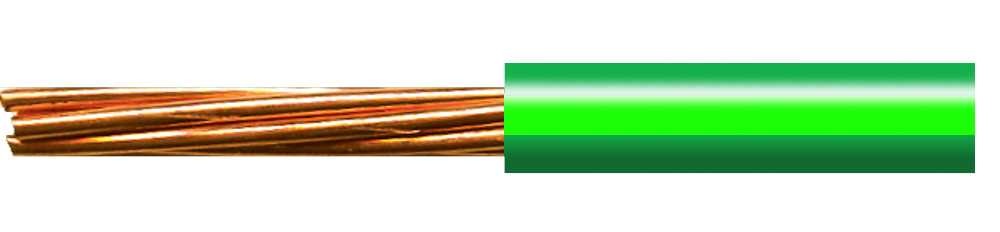 Tycab Lighting Wire .5mm Green/Yellow Solid V105 Single