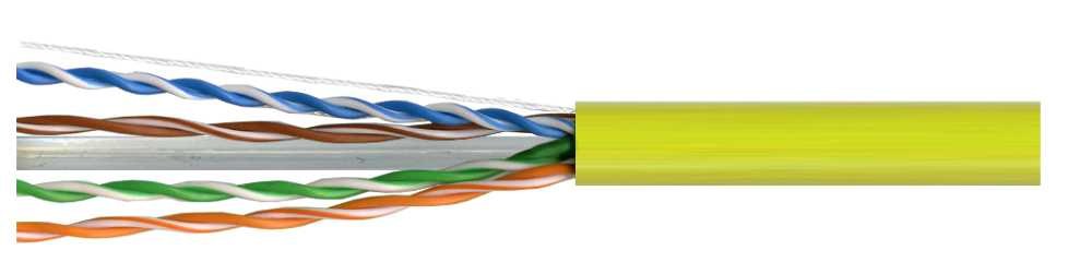 Tycab Cable Cat6 4pr Yellow 305m