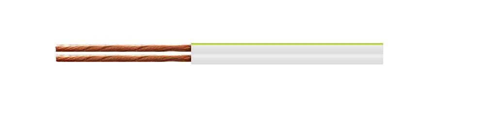 Tycab Cable .75mm Twin Speaker Flex White / Yellow