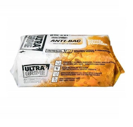 Ultragrime PRO Anti-Bac Huge Wipes Pack 100