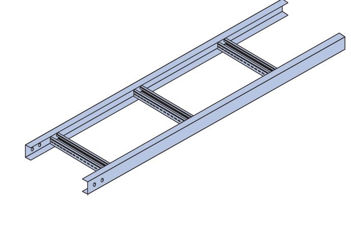 NEMA8a Cable Ladder Al8a 300mm (6m) Aluminium