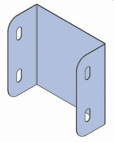 Trunking End Cap 100 x 50mm Galvabond