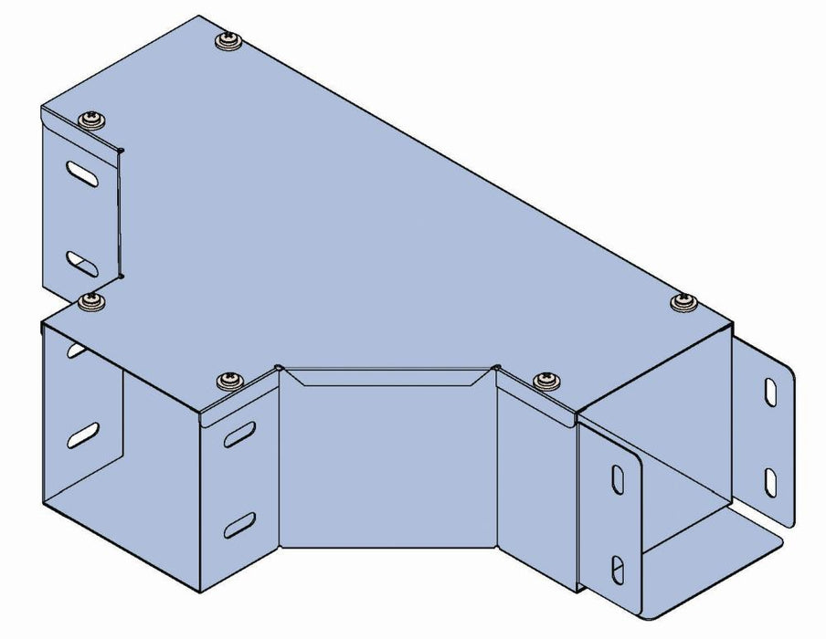 Trunking Tee Lid Horiz TH 100 x 100mm Galvabond