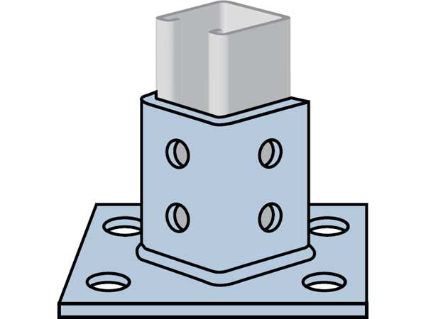 Base Plate Ftg P2072ASQ 14mm Hole HDG