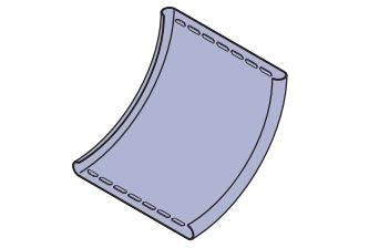 Cable Tray 90Deg Internal Sweep RE/IR 150mm Galvabond