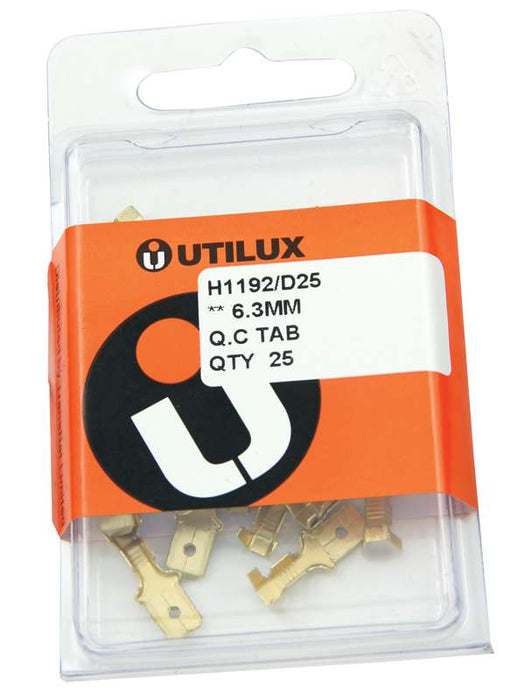 QC Tab Terminal 6.3mm Brass (Pkt25)